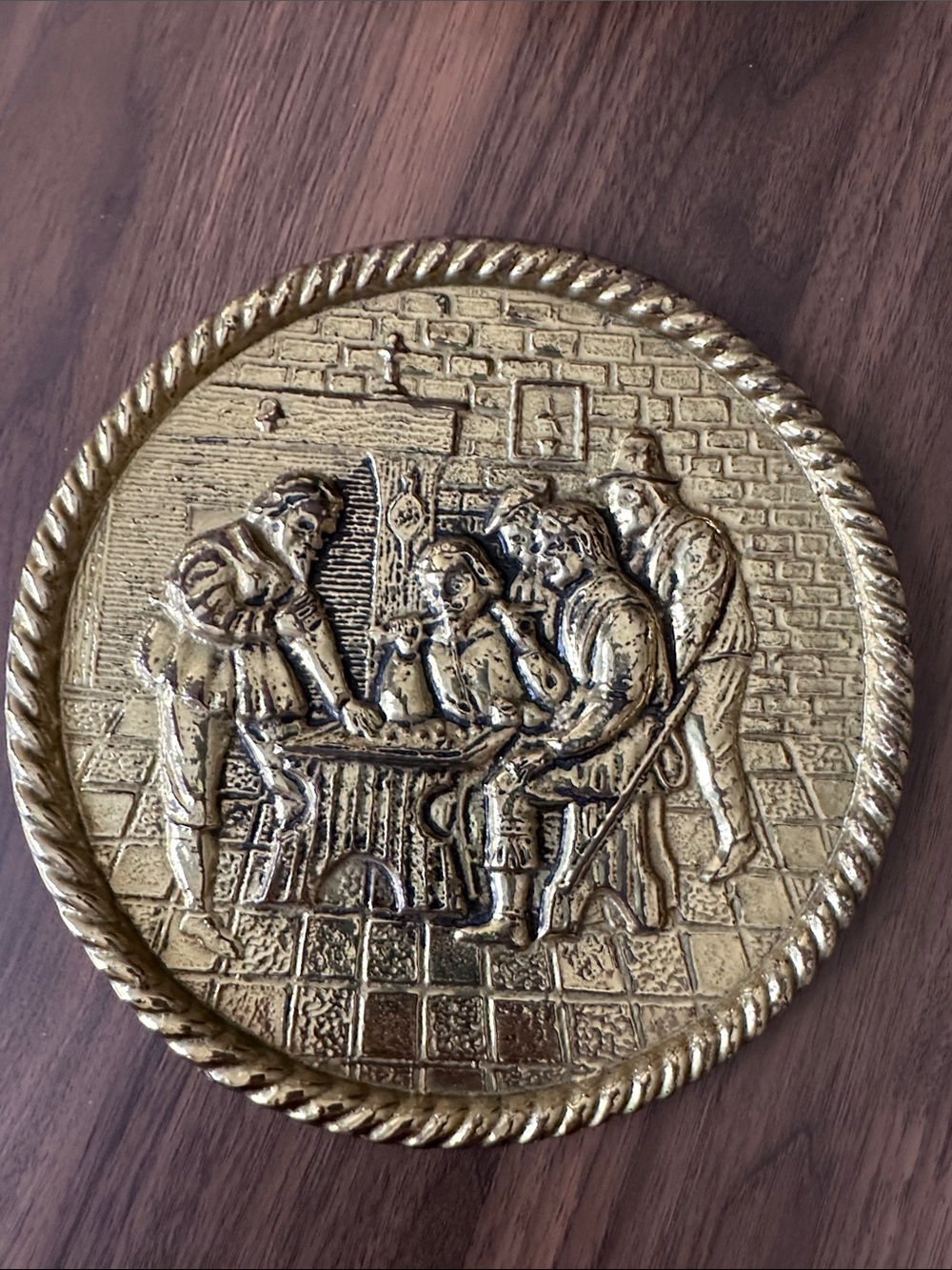 Decorative Brass Embossed Plaque Wall Art